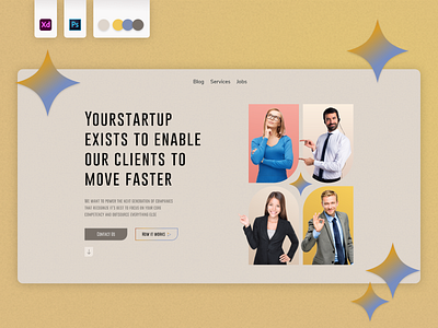 Service company landing page design ui ux web