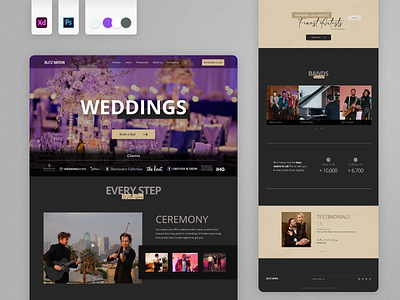 Landing page wedding planning design typography ui ux web