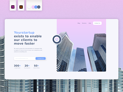 Real estate landing page design typography ui ux web