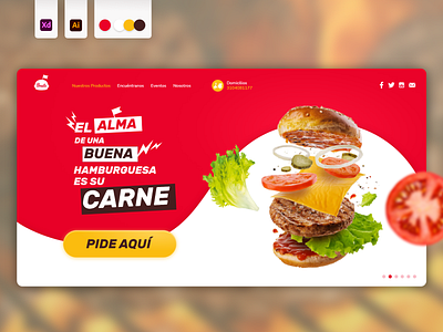 Fast food web design design ui ux web