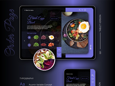 UI Design - Online menu