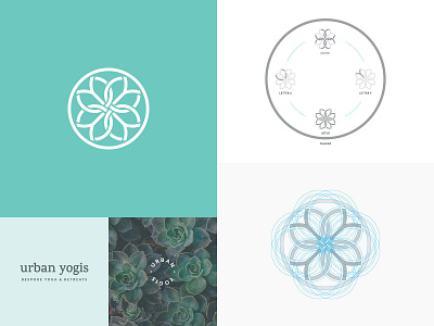 Urban Yogis Branding branding chakra concept grid logo logo design logomark logotype union vector yoga yoga logo