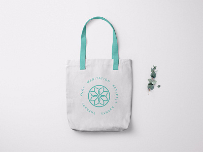 Urban Yogis Tote Bag Mockup brand brand design branding clean identity design leaf logo logo design logo designs product design psd mockup tote bag yoga yoga logo