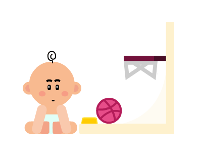 Hello Dribbble! I'm Stanley =) 2d animation animation baby basketball game character design creative direction debut first shot hello dribble motion design stanleyyeo