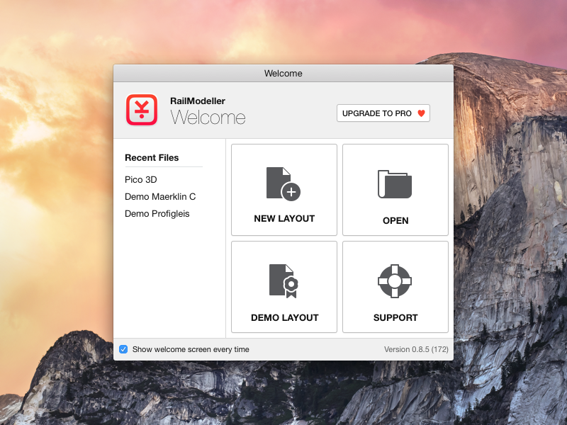 Welcome Screen osx ui ux app interface