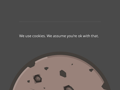 We use cookies footer humour illustration open sans web