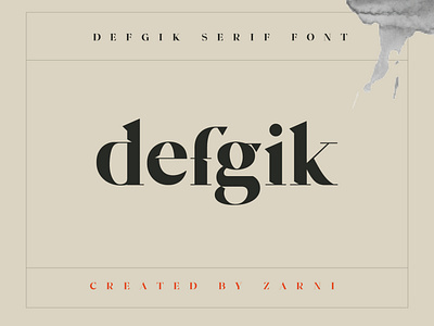 defgik serif font