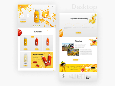 Landing Page for Ulti fresh juices | Daily UI