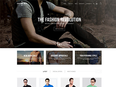 Homepage e commerce fashion interaction ui ux website