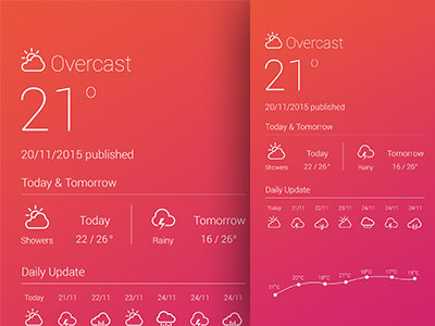 Weather App colors design interaction ui ux