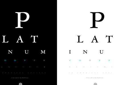 black vs. white cover: always the dilemma cover design eye chart typography