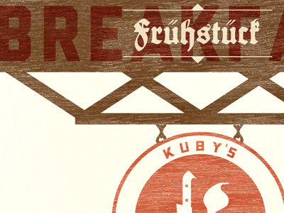 Kuby's menu german menu typography