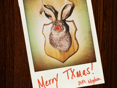 Merry TXmas! card christmas jackalope texas