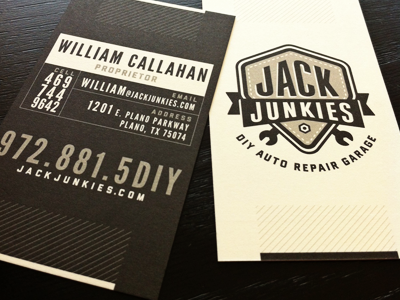 DIY Auto Repair Garage business cards