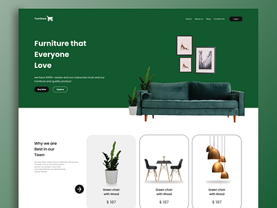 Furniture Landing page 3d animation branding design graphic design illustration logo motion graphics typography ui ux vector