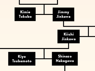 Nakagawa Family Tree diagram family tree infographic small type