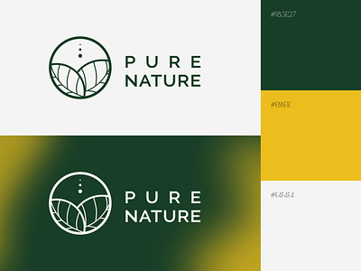 Pure Nature logo branding graphic design logo ui