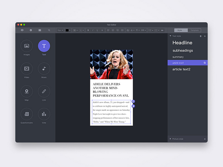 Text Editor UI by Emofun on Dribbble