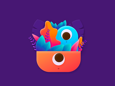 Oyo character colorful cute cute monster doodle flatdesign illustration monster shape layers vector