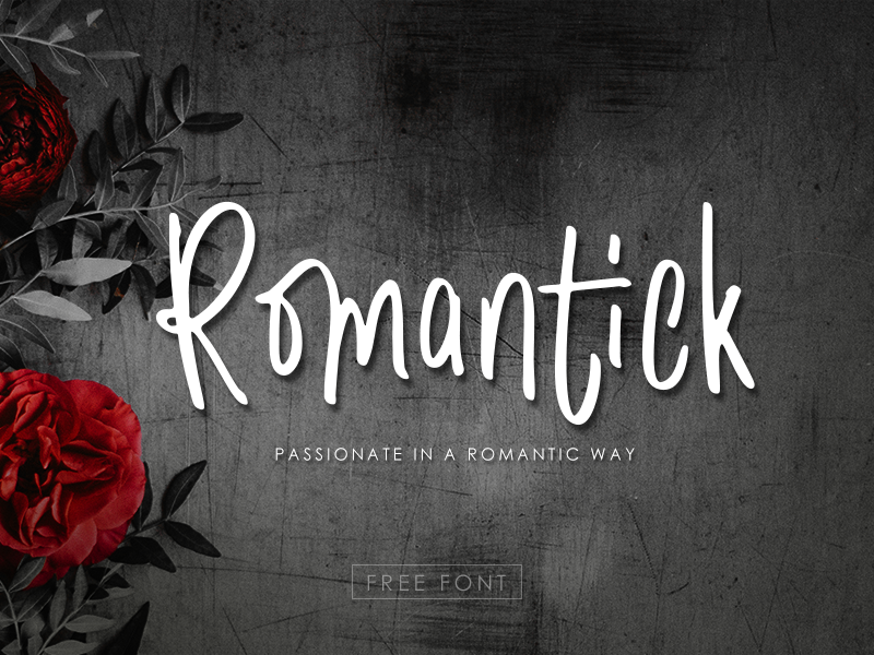Romantick Font handwriting font handwriten free font font font design typography