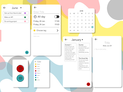 Journal App app design journal ui ux