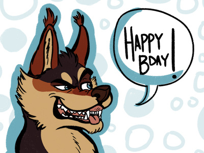 Rasmus Birthday Gift dog illustration kaycie d. kcd kcd studios