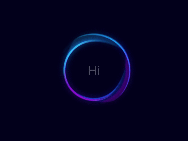 Hi Siri adobe aftereffects animated design halo lights ring