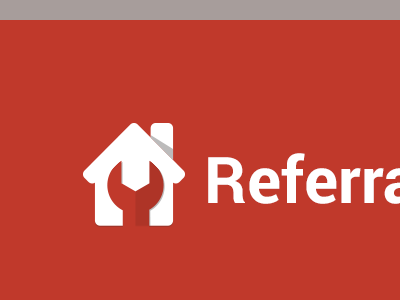 Referral Trade logo house logo referral wrench