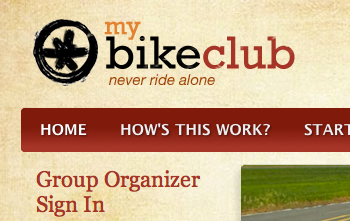 My Bike Club bike club css3 mybikeclub website