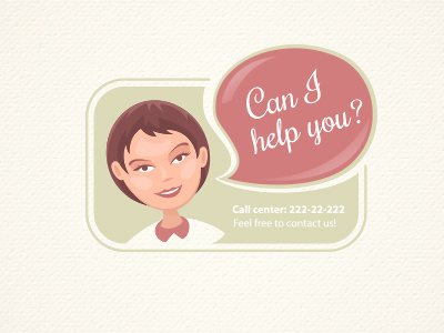 A banner for a call-center banner call center illustration operator vector web