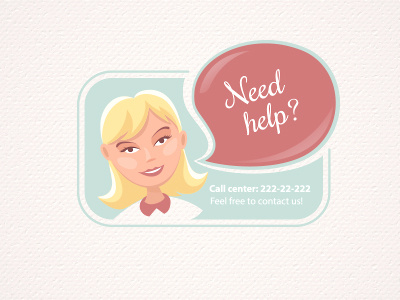 A web banner for call-center operator banner call center illustration operator vector web