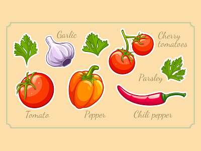 Vegetables vector