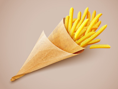 French fries - vector illustration