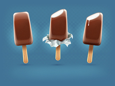 Ice cream on sticks. Vector ice cream illustration vector