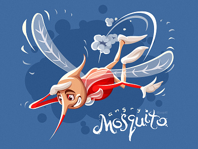 Mosquito. Vector. cartoon character illustration insect mosquito vector
