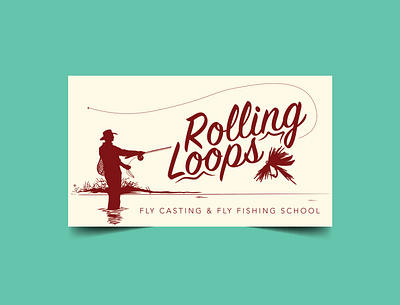 Rolling Loops Fly Casting & Fly Fishing School branding design fisherman fishing outdoors smallbusiness