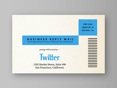 Twitter Mail-in Subscription Card