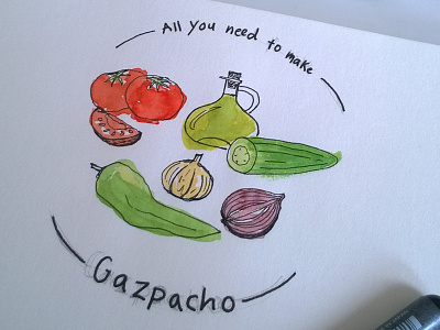 Gazpacho gazpacho spanish watercolour