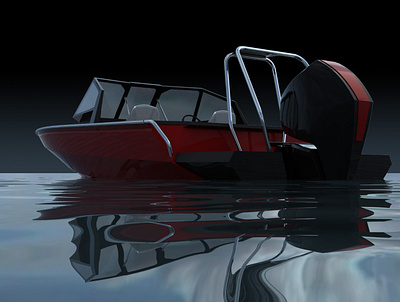 Концепция лодки 3d boat product design promdesign visualization