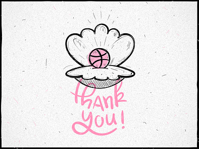 Thnx! handmade type hello dribbble illustration