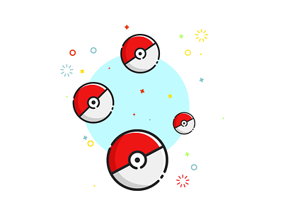 I needz to catch them all! Pokemon GO creative design happy illustration illustrator lines pokeball pokemon pokemongo shapes tribute vector