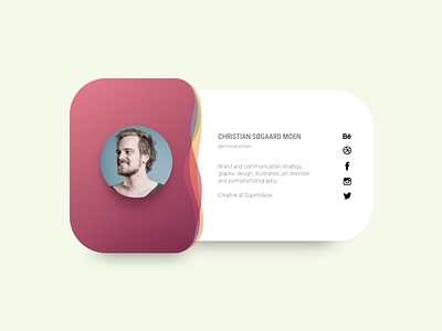 Profile Card UI - Horizontal design flow flow shape graphic design multicolor profile card ui ux