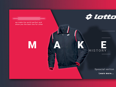 Ui for lotto brand jacket banner brand graphic illustraion jacket lotto uiux