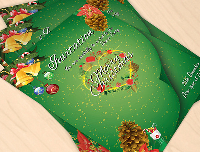 christmas Inviation banner design graphic