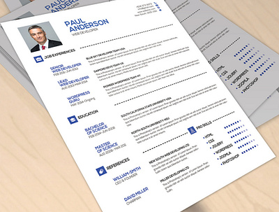 Resume Design banner graphic typography ui