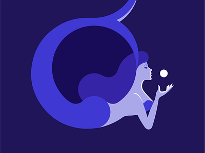 Mermaid cartoon graphic design