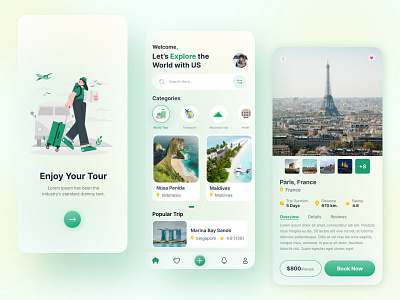 Travel service Mobile App Design