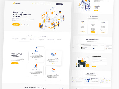 SEO and Digital Marketing Website Landing Page Design