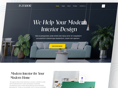 Interior Agency Landing Page design.