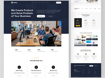Delta - A Digital Agency Landing Page Design